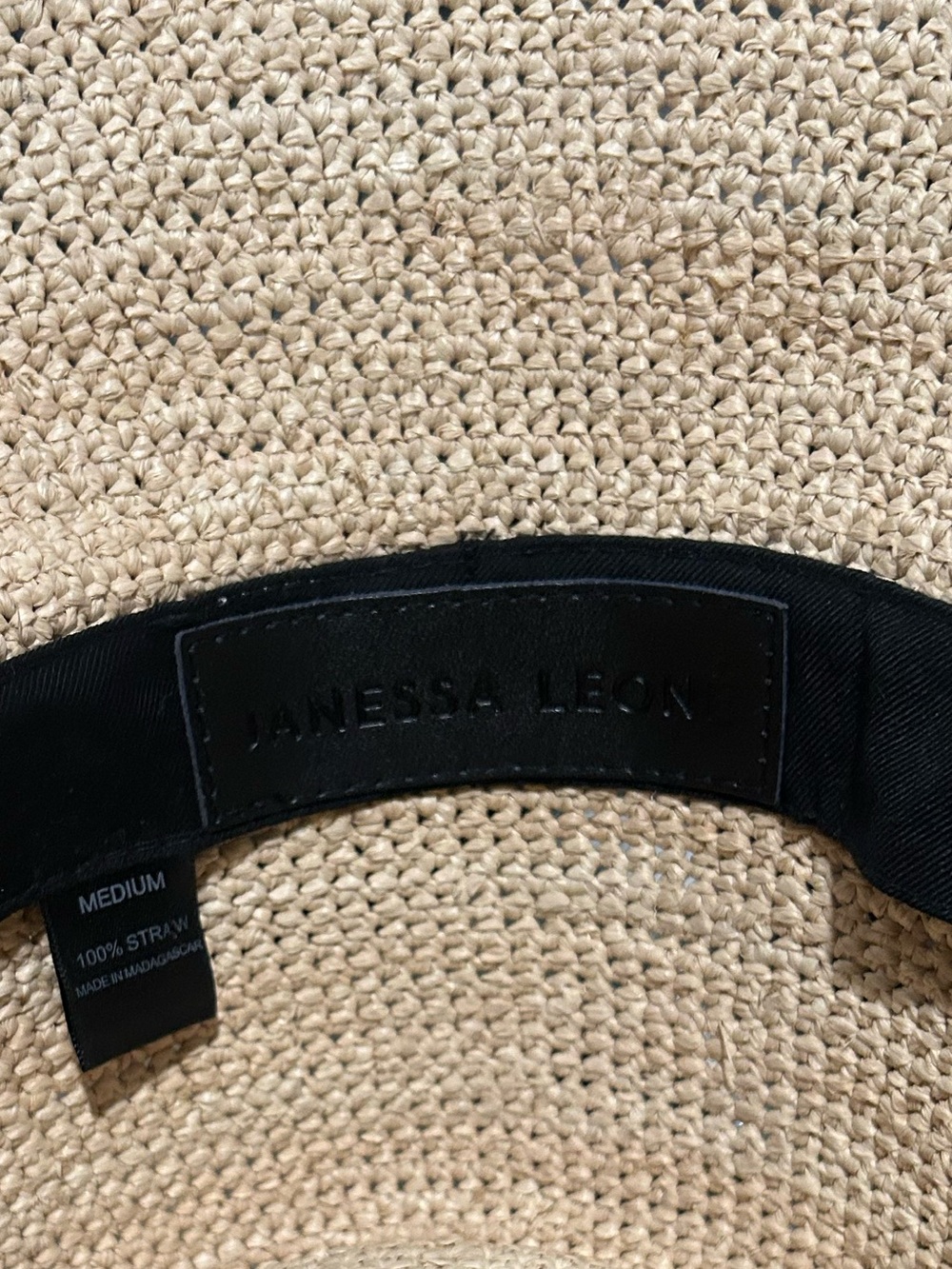 JANESSA LEONÉ FELIX BUCKET Natural Straw Bucket Hat  women size M new 
$257 - Picture 8 of 8
